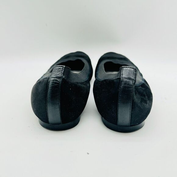Stuart Weitzman Shoes Womens 9.5 Black Suede Ballet Flats Dress Casual Slip Ons - Picture 7 of 11